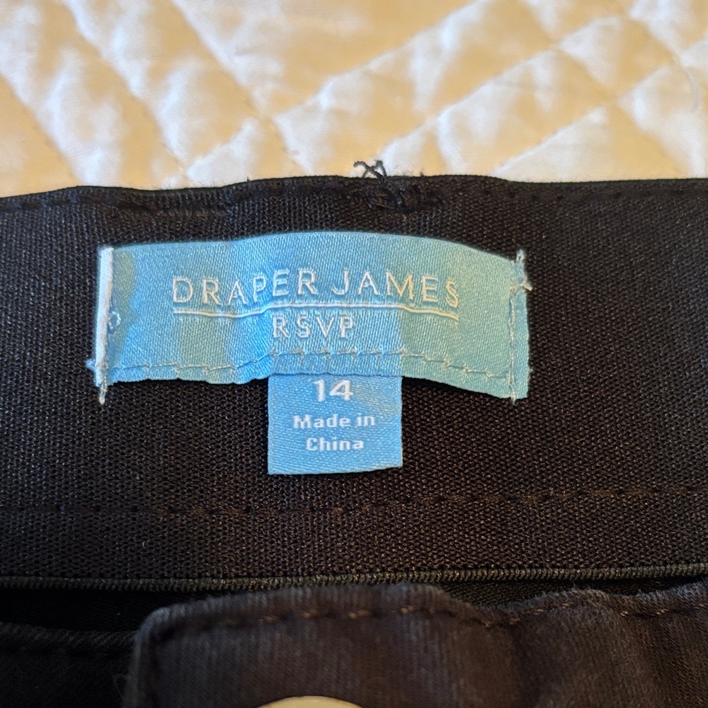 Draper James Black RSVP Black Pants 14 - Picture 3 of 5